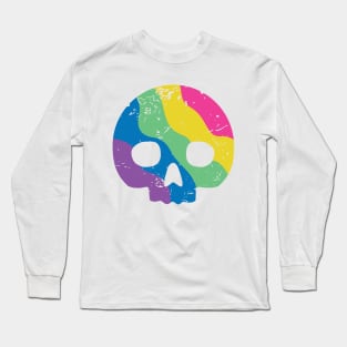 Skull Dot Rainbow Long Sleeve T-Shirt